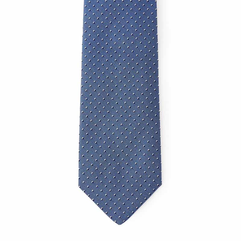 LUIGI  BORRELLI ドット柄タイ LIGHT BLUE