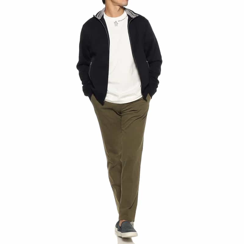 HERNO ジップアップニットブルゾン NAVY