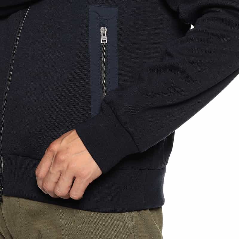 HERNO ジップアップニットブルゾン NAVY