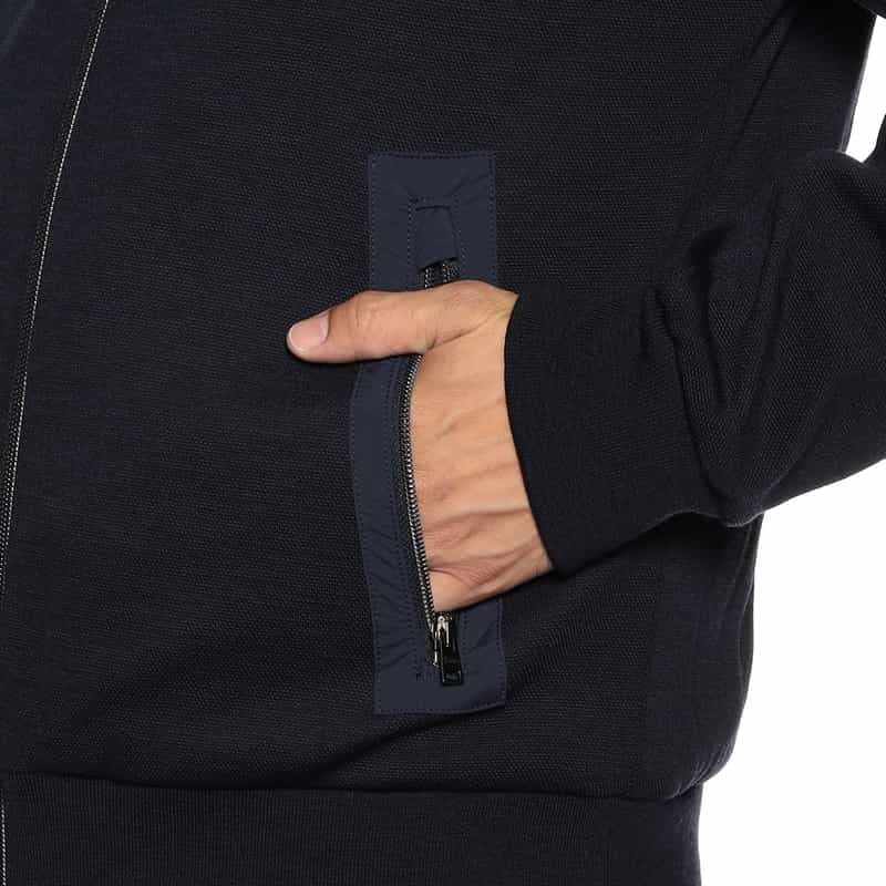 HERNO ジップアップニットブルゾン NAVY