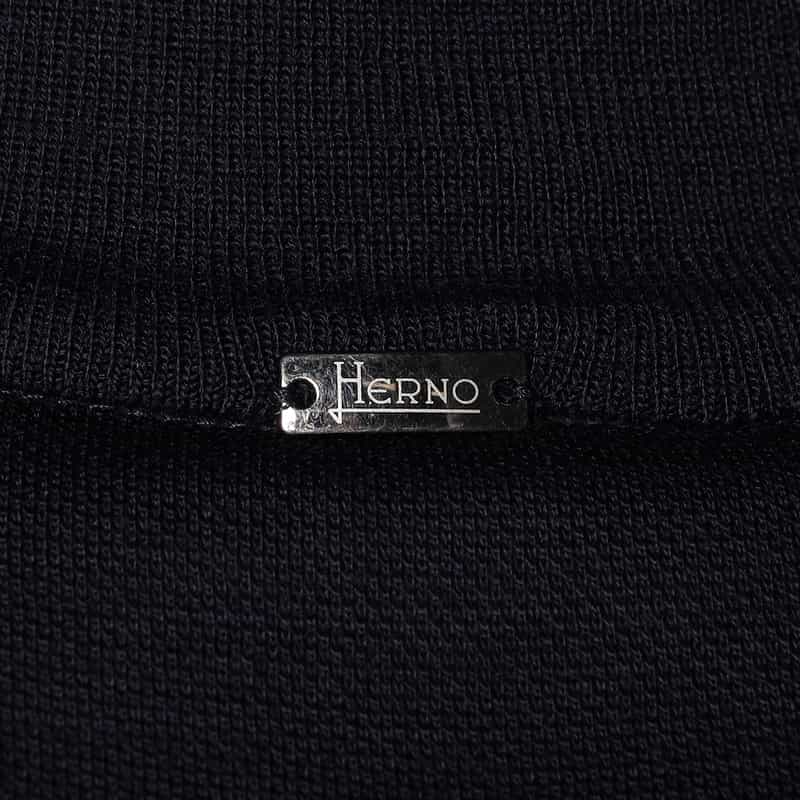 HERNO ジップアップニットブルゾン NAVY