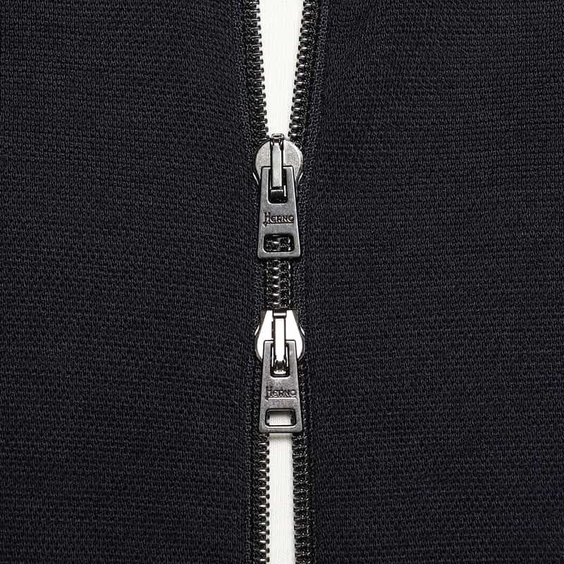 HERNO ジップアップニットブルゾン NAVY