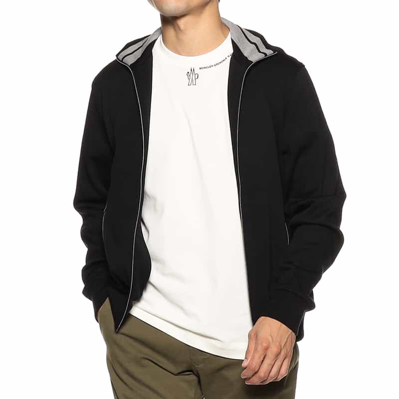 HERNO ジップアップニットブルゾン BLACK