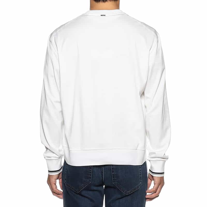 HERNO バイカラーリブ ロングスリーブTシャツ WHITE