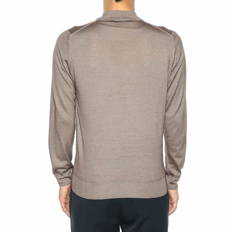 MAURO OTTAVIANI カシミヤシルク モックネック ニットプルオーバー BEIGE