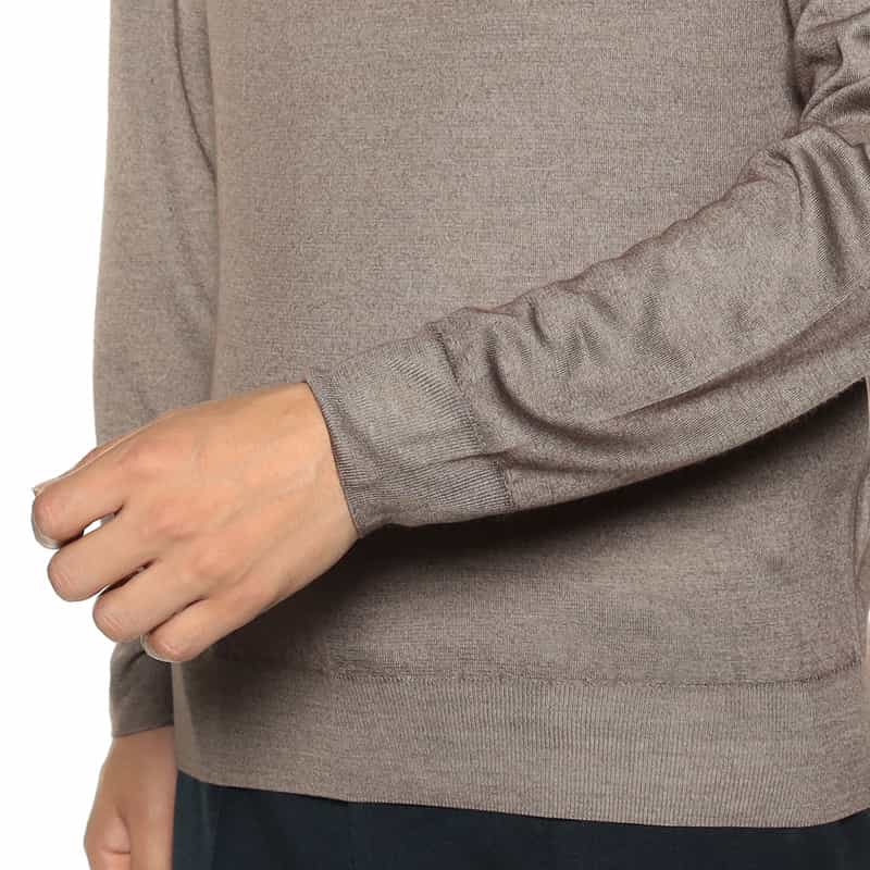 MAURO OTTAVIANI カシミヤシルク モックネック ニットプルオーバー BEIGE