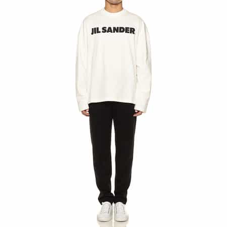 Jil sander★プリントロゴ コットン ロングスリーブTシャツ プリントロゴ ロングスリーブTシャツ（2226422）｜JIL SANDER