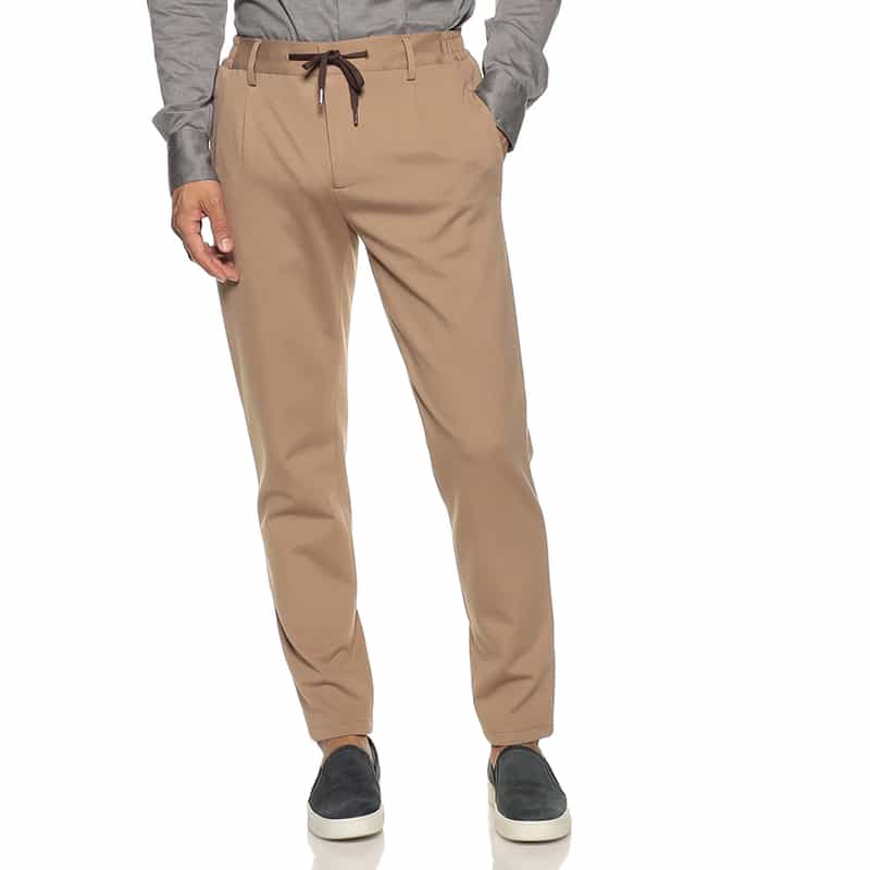 BERNARDO GIUSTI バーニーズ　ニューヨーク限定レーヨンジャージーパンツ BEIGE