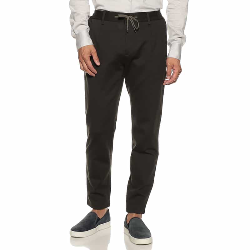 BERNARDO GIUSTI バーニーズ　ニューヨーク限定レーヨンジャージーパンツ KHAKI