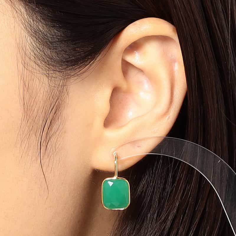 LA SOEUR 限定ピアス （クリソプレーズカルセドニー） NONE