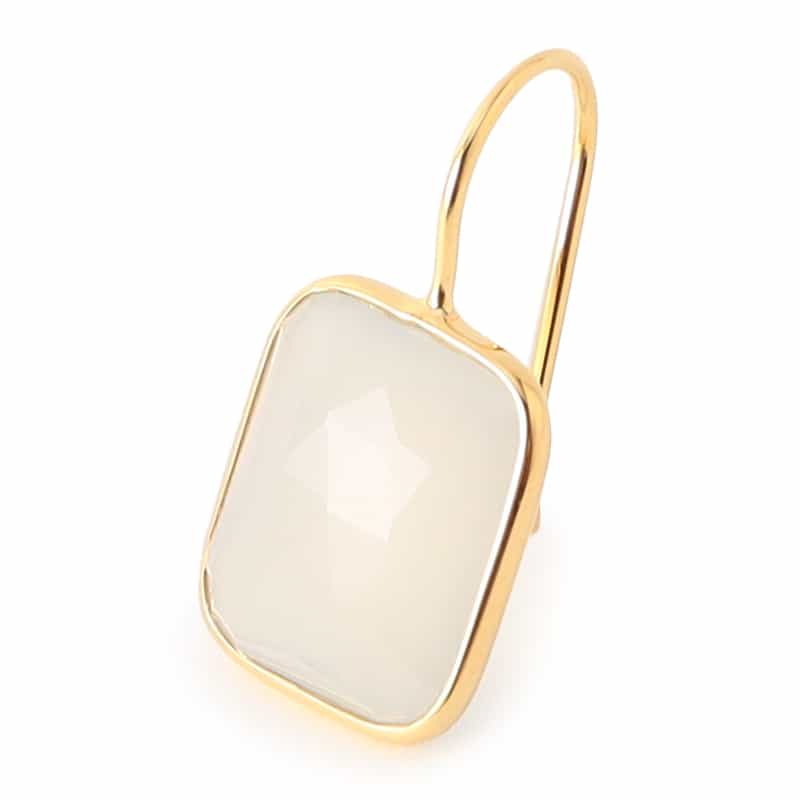 LA SOEUR LA SOEUR＜ラ スール＞バーニーズ　ニューヨーク限定ピアス （ホワイトカルセドニー） NONE