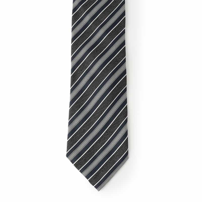 ALTEA ストライプ柄タイ GRAY