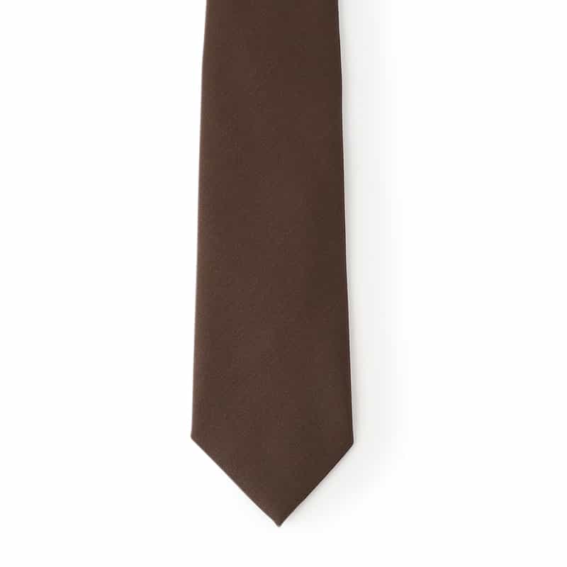 ALTEA ウール素材ソリッドタイ BROWN