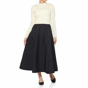 異素材コンビネーションドレス