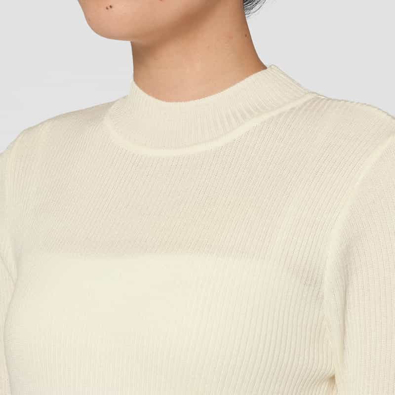 BARNEYS NEW YORK 異素材コンビネーションドレス OFF WHITE