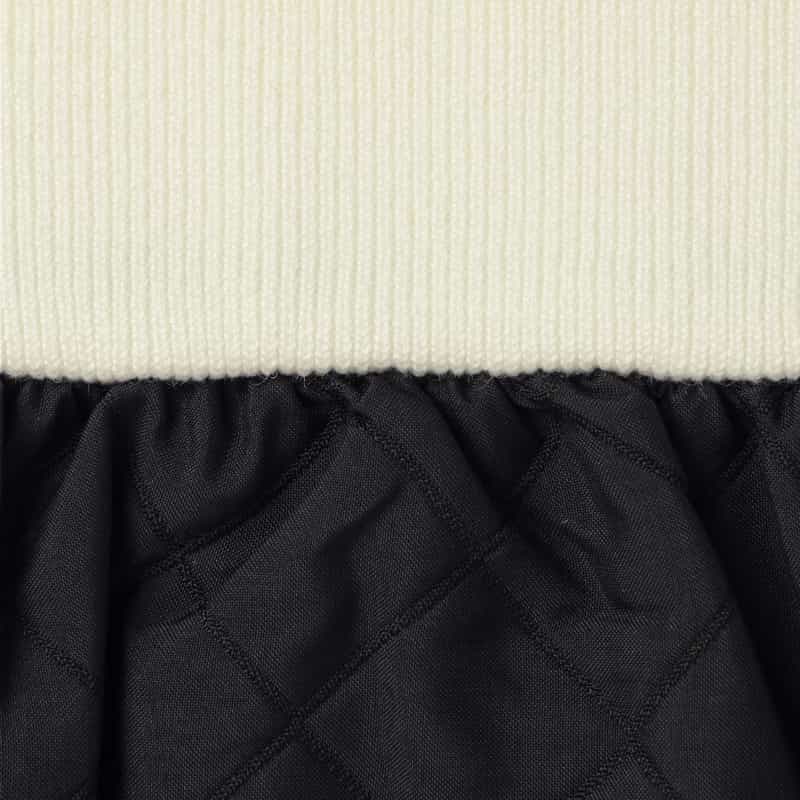 BARNEYS NEW YORK 異素材コンビネーションドレス OFF WHITE