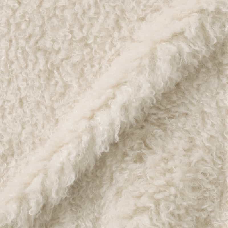 BARNEYS NEW YORK フェイクファー バルーンシルエットショートジレ OFF WHITE