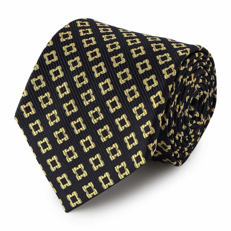 BARNEYS NEW YORK 小紋柄タイ NAVY