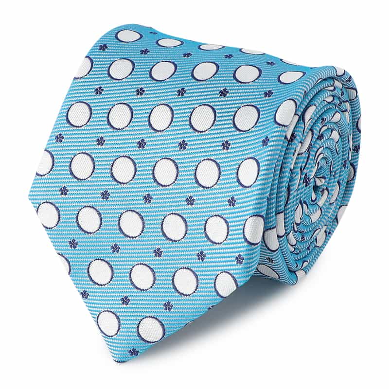 BARNEYS NEW YORK 小紋柄タイ LIGHT BLUE