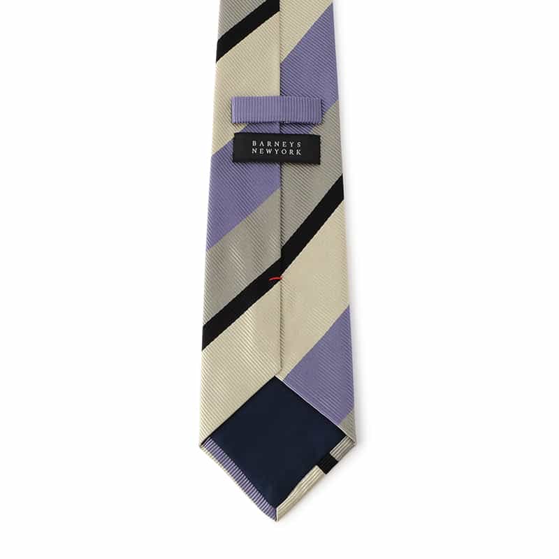 BARNEYS NEW YORK ストライプ柄タイ PURPLE