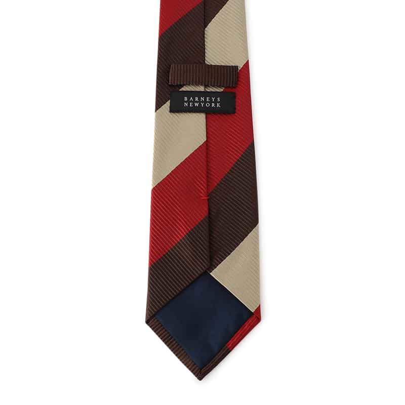 BARNEYS NEW YORK ストライプ柄タイ RED