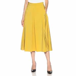 ウォッシャブル タックフレアスカート