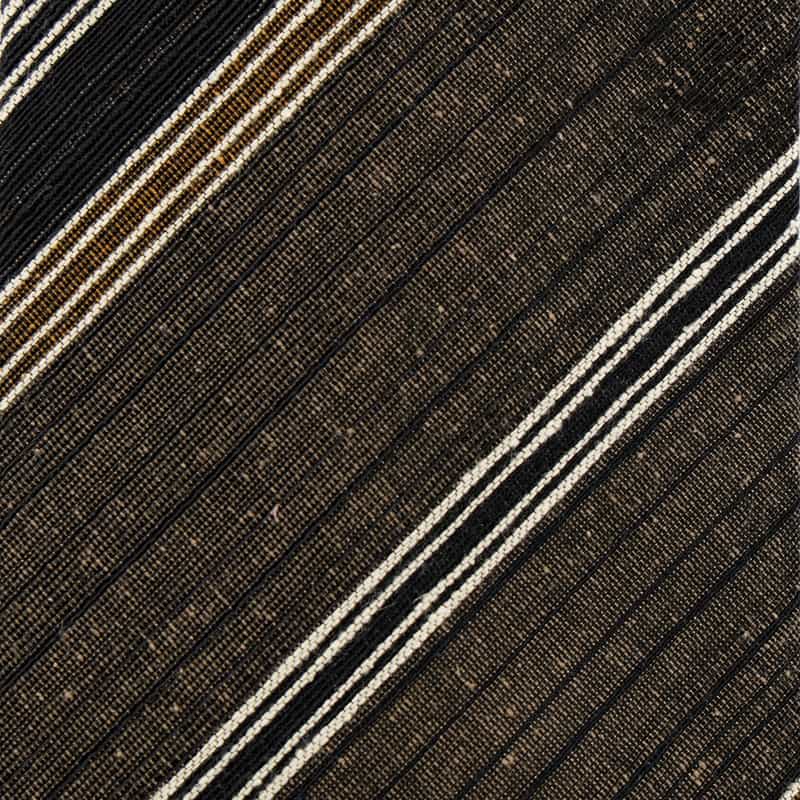 BARNEYS NEW YORK ストライプ柄タイ BROWN