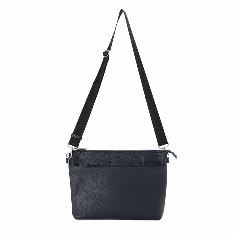 BARNEYS NEW YORK 2WAYレザーミニショルダーバッグ NAVY