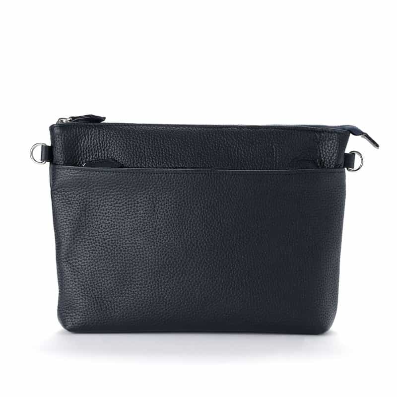 BARNEYS NEW YORK 2WAYレザーミニショルダーバッグ NAVY