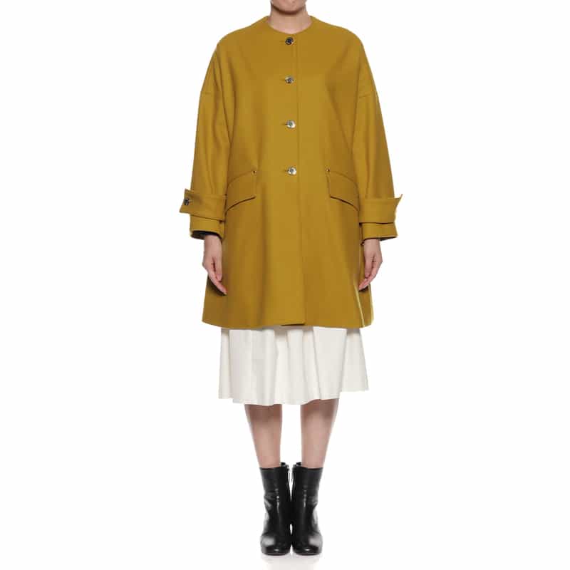MACKINTOSH MACKINTOSH＜マッキントッシュ＞ウールノーカラーコート"HUMBIE" MUSTARD