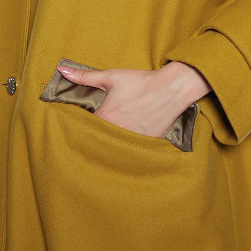 MACKINTOSH MACKINTOSH＜マッキントッシュ＞ウールノーカラーコート"HUMBIE" MUSTARD