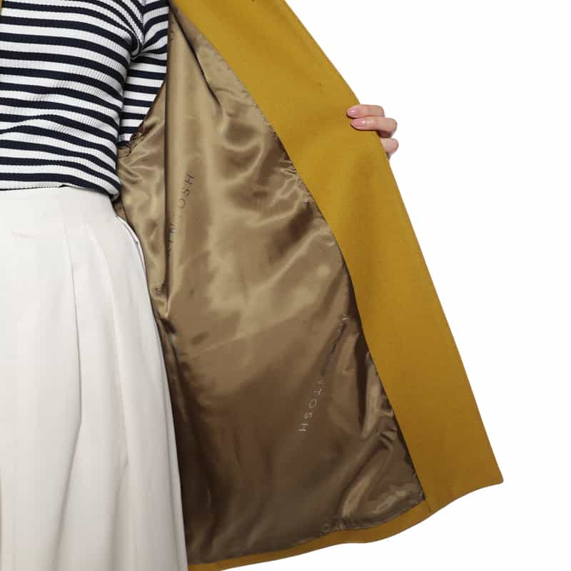 MACKINTOSH MACKINTOSH＜マッキントッシュ＞ウールノーカラーコート"HUMBIE" MUSTARD