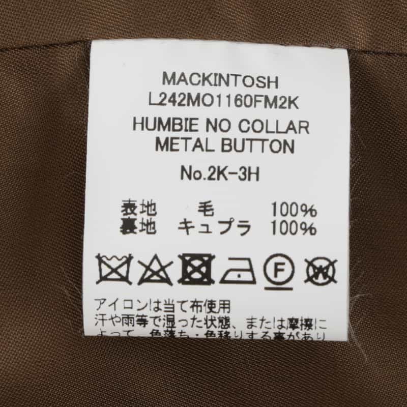 MACKINTOSH MACKINTOSH＜マッキントッシュ＞ウールノーカラーコート"HUMBIE" MUSTARD