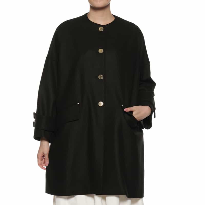 MACKINTOSH MACKINTOSH＜マッキントッシュ＞ウールノーカラーコート"HUMBIE" BLACK