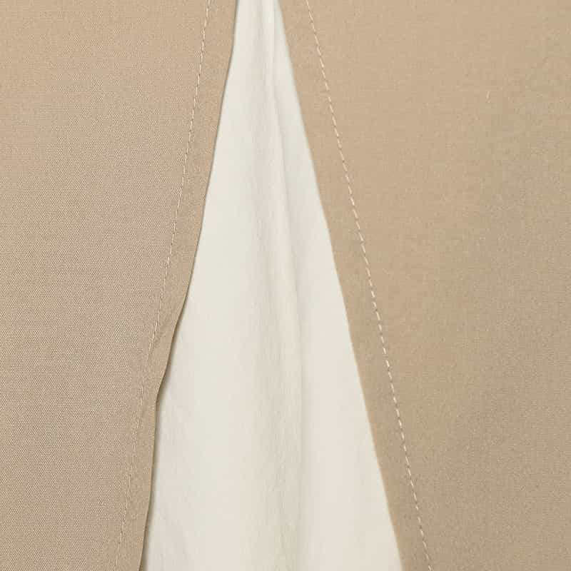 BARNEYS NEW YORK ウォッシャブル 異素材コンビネーション バックフレア ブラウス BEIGE