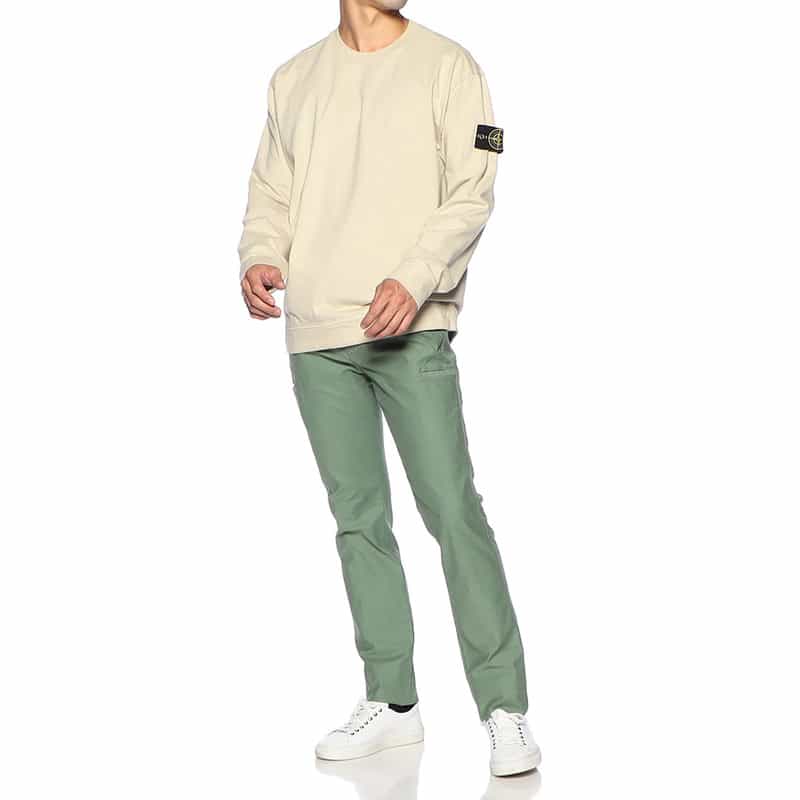 STONE ISLAND STONE ISLAND ＜ストーン アイランド＞クルーネック スウェットプルオーバー IVORY