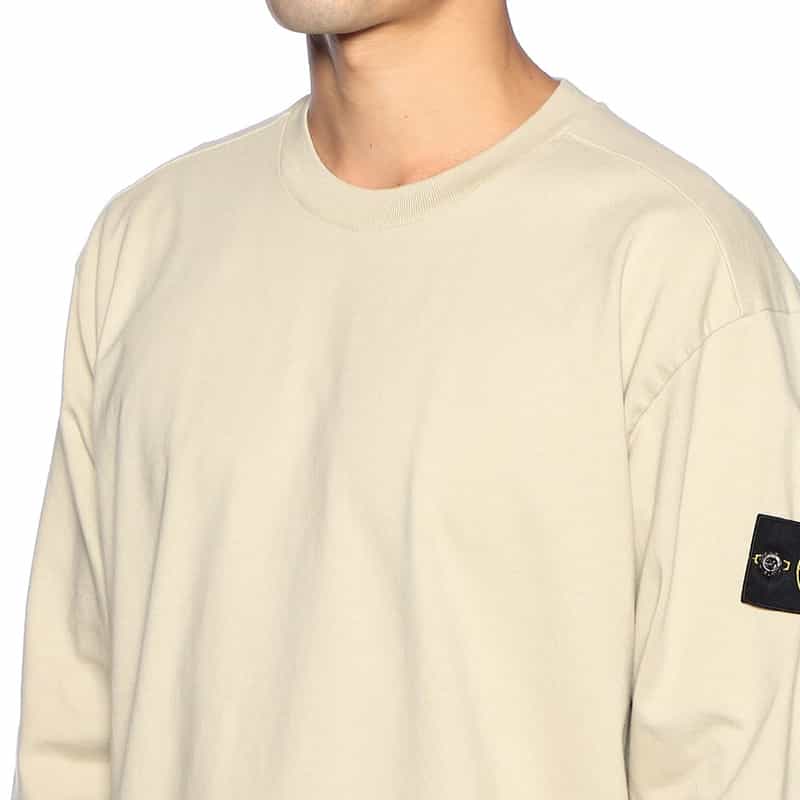 STONE ISLAND STONE ISLAND ＜ストーン アイランド＞クルーネック スウェットプルオーバー IVORY