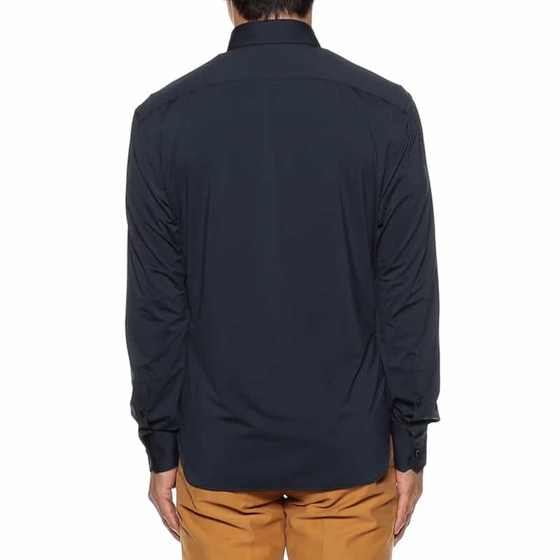 XACUS ソリッドシャツ NAVY