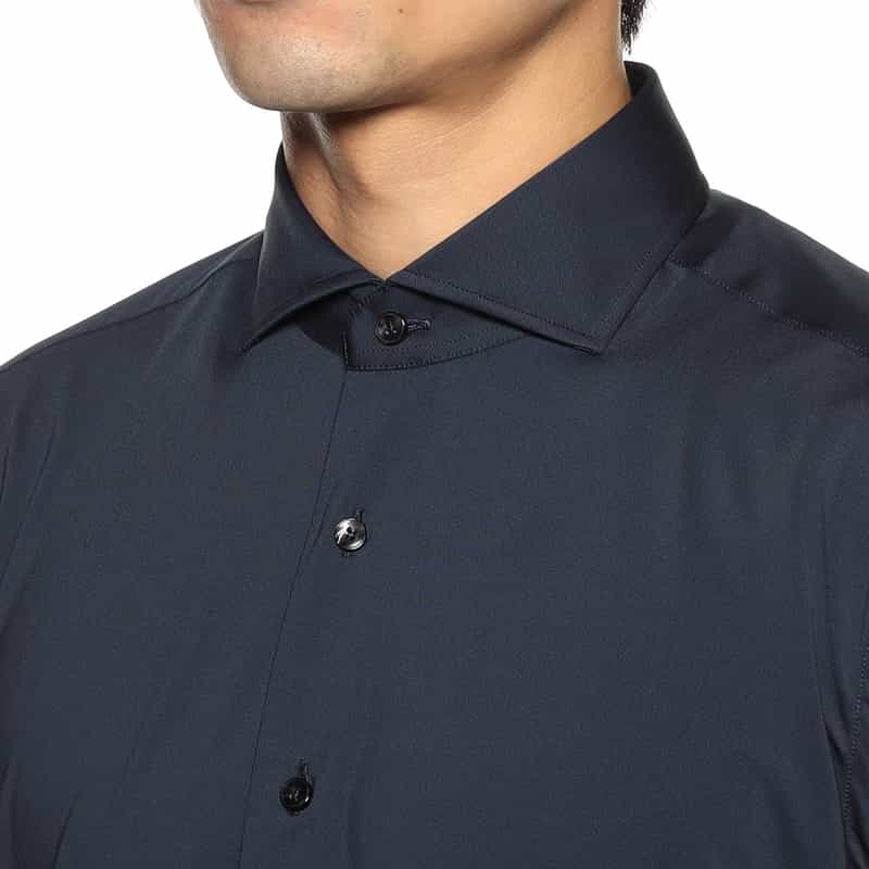 XACUS ソリッドシャツ NAVY