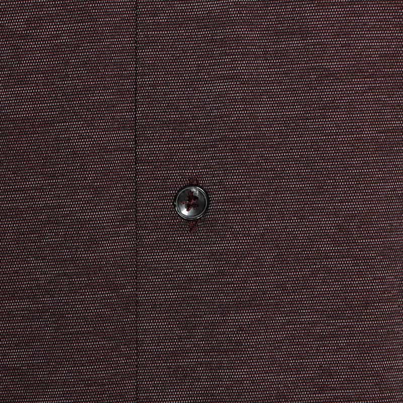 XACUS メランジ調ソリッドシャツ WINE