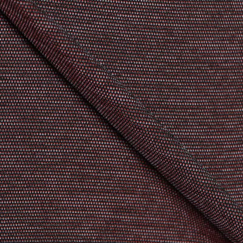 XACUS メランジ調ソリッドシャツ WINE