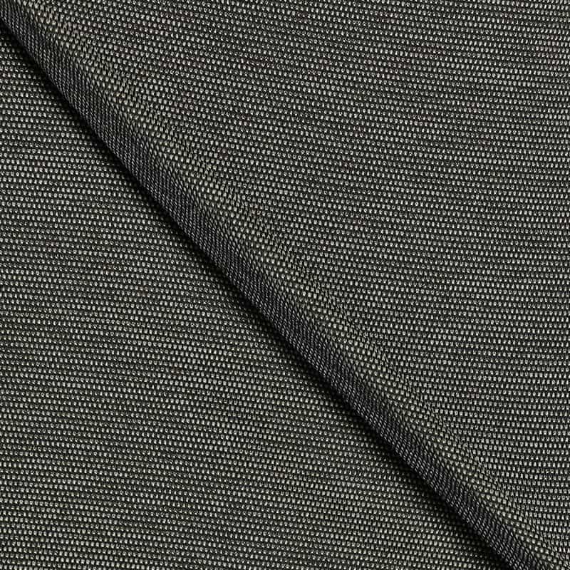 XACUS メランジ調ソリッドシャツ BLACK