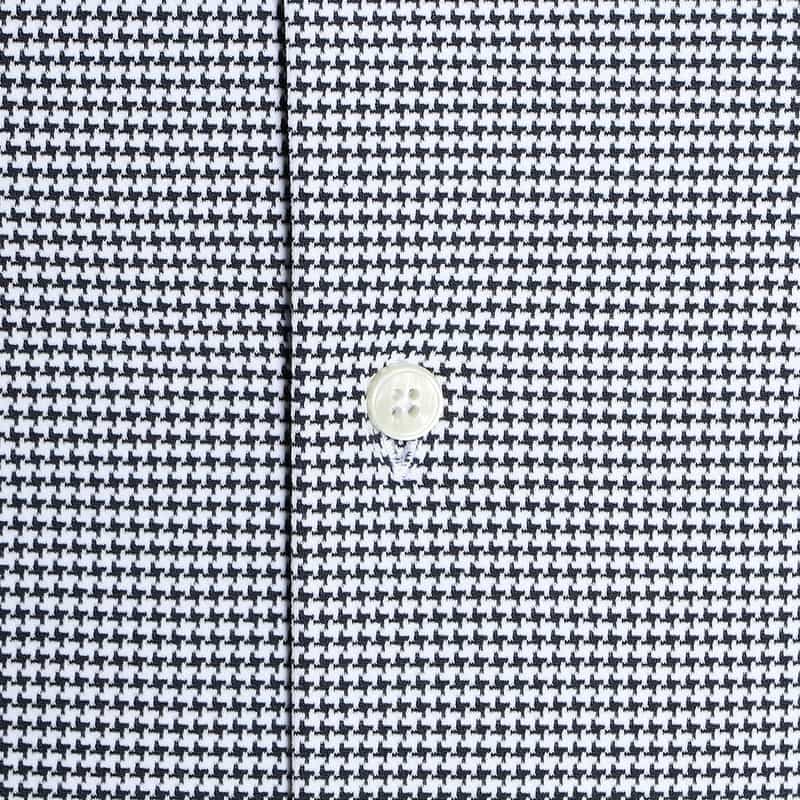 XACUS 千鳥格子柄シャツ BLACK