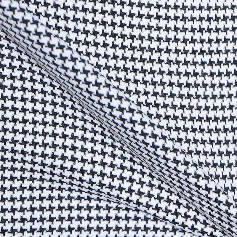 XACUS 千鳥格子柄シャツ BLACK