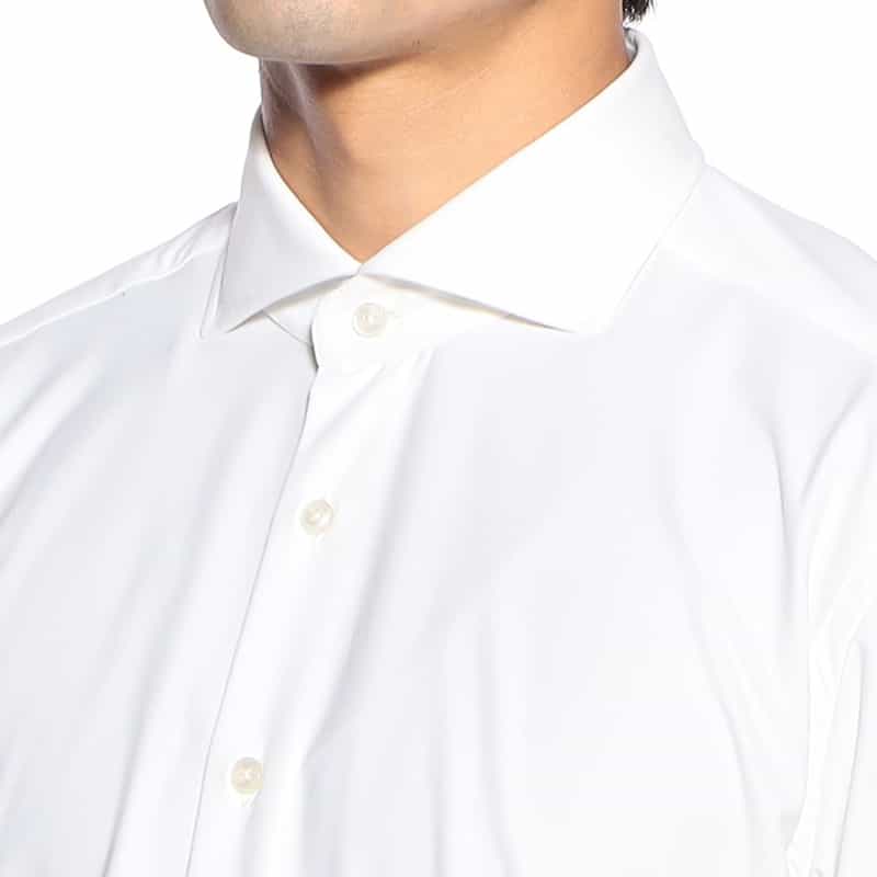 XACUS ワイドカラーシャツ WHITE