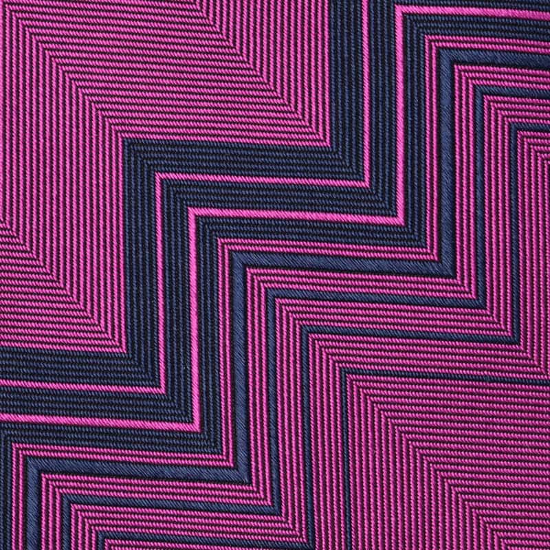 SEAWARD＆STEARN ジグザグ模様ストライプ柄タイ PURPLE