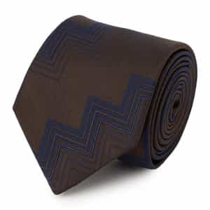 ジグザグ模様ストライプ柄タイ