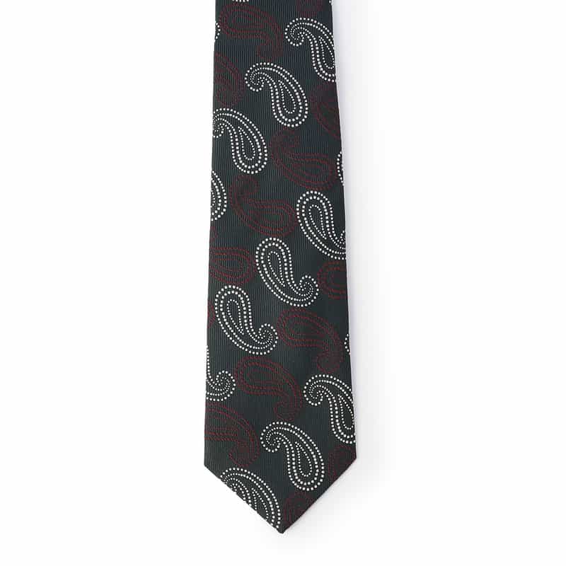 SEAWARD&STEARN ペイズリー柄タイ GREEN