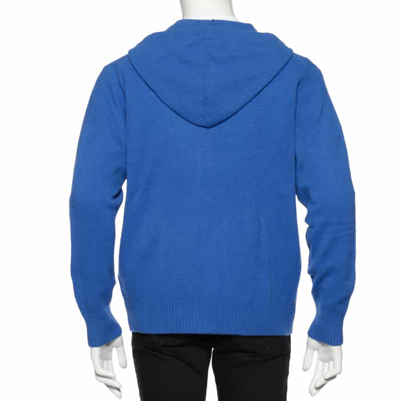 BARNEYS NEW YORK カシミヤニット ジップアップパーカ BLUE