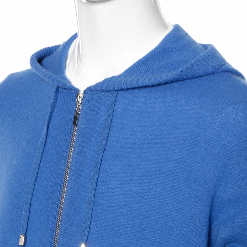 BARNEYS NEW YORK カシミヤニット ジップアップパーカ BLUE